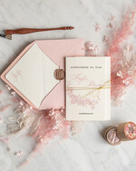 Zaproszenia ślubne Minimalistyczne proste zaproszenie ślubne ze sznurkiem, eleganckie zaproszenia na ślub 1