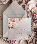 Zaproszenia ślubne Minimalistyczne Różowe Ombre Zaproszenia Ślubne Minimalistyczne Zaproszenia na Ślub Eleganckie, Różowe Zaproszenia Ślubne z peoniami Minimalistyczne Zaproszenia na Ślub Eleganckie malarskie piwonie0