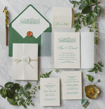 Zaproszenia ślubne Minimalistyczne Proste Zaproszenia Ślubne Minimalistyczne Zaproszenia na Ślub Twoje Miejsce szkicowane Zaproszenie Ślubne Zielone0