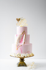 Figurki na tort / cake topper statuetki akryl złoty topper na tort weselny błyszcząca pleksi0