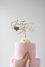 Figurki na tort / cake topper statuetki akryl błyszczący topper na tort weselny złota pleksi   3