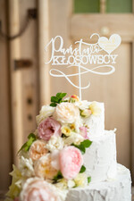 Figurki na tort / cake topper statuetki akryl ozdoby na tort ślubny   1