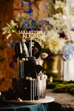 Figurki na tort / cake topper statuetki akryl statuetki na tort weselny złoty topper 0