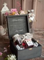 Prezenty, Podziękowania dla Rodziców Zestawy dla Rodziców w pudełku oryginalne podziękowania dla rodziców, zestaw grawerowana skrzynka karafka i kieliszki4