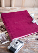 Albumy ślubne Pudełka na zdjęcia  album na zdjęcia  duży album szyte kartki aksamitna okładka z Waszymi imionami 19