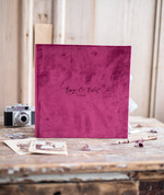 Albumy ślubne Pudełka na zdjęcia  album na zdjęcia  duży album szyte kartki aksamitna okładka z Waszymi imionami 24