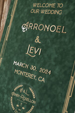 Plany stołów Glamour welurowe plansza powitanie gości i plan stołów w jednym, złote lub srebrne napisy elegenckie5