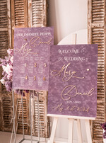 Plany stołów Glamour welurowe Tablica powitalna slubna glamour, elegancka welurowa plansza powitanie gości na Weselu, rama powitanie na weselu rama z powitaniem gości na weselu8