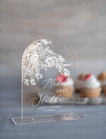 Numery na stół Akryl wyjątkowe numerki na stół weselny przezroczysty akryl, eleganckie numerki na stoły weselne1