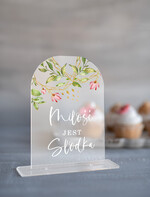 Numery na stół Akryl numerek na stół weselny eleganckie najpiękniejsze satynowa pleksi1