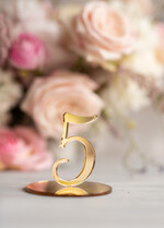 Numery na stół Akryl nowoczesne numery stołów weselnych złota lustrzana plexi 1