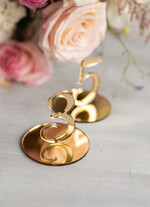 Numery na stół Akryl nowoczesne numery stołów weselnych złota lustrzana plexi 0