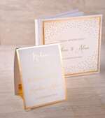 Księgi wpisów gości glamour album ślubny do wpisów gości, glamour złocone imiona i data ślubu3