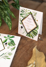 Księgi wpisów gości glamour pamiątkowa księga wpisów gości z kwiatową grafiką w zielonych kolorach 8