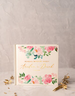 Księgi wpisów gości glamour oryginalna księga gości na wesele, złocenie na okładce wasze imiona i data slubu0