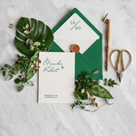 Zaproszenia ślubne Indywidualne delikatne zaproszenia na ślub, składane zaproszenie ślubne 1