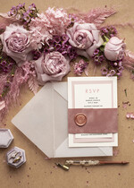 Zaproszenia ślubne Indywidualne nowoczesne zaproszenia na ślub  Minimalistyczne Welurowe Zaproszenia ślubne z Kalkową kopertą1