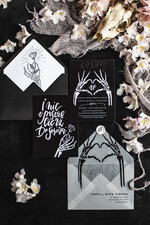 Zaproszenia ślubne Indywidualne Zaproszenia ns łub z czachami -Alternatywne Szokujace zaproszenia z Trupami na Ślub - Wasi goście Padną trupem - Zaproszenia na ślub w stulu halloween10