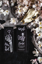 Zaproszenia ślubne Indywidualne Zaproszenia ns łub z czachami -Alternatywne Szokujace zaproszenia z Trupami na Ślub - Wasi goście Padną trupem - Zaproszenia na ślub w stulu halloween11