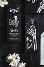 Zaproszenia ślubne Indywidualne Zaproszenia ns łub z czachami -Alternatywne Szokujace zaproszenia z Trupami na Ślub - Wasi goście Padną trupem - Zaproszenia na ślub w stulu halloween6