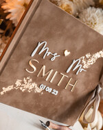 Księgi wpisów gości welurowe złota elegancka księga gości i album na zdjęcia w jednym, album na życzenia i zdjęcia z fotobudki, pamiątkowa welurowa księga wpisów gości 12