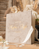 Księgi wpisów gości welurowe duża Welurowa Księga Wpisów Gości Ecru Kartki Księga Pamiątkowa welurowa ze Złotymi Napisami 7