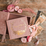 Księgi wpisów gości welurowe księgi pamiątkowe i albumy na wpisy gości weselnych, welurowa księga w pudełku, pamiątkowa księga gości8