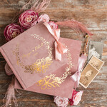 Księgi wpisów gości welurowe księgi pamiątkowe i albumy na wpisy gości weselnych, welurowa księga w pudełku, pamiątkowa księga gości0