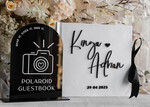 Księgi wpisów gości welurowe album ślubny do wpisów gości weslnych, na fotki z instaxa i fotobudki1