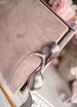 Księgi wpisów gości welurowe piękna welurowa ksiega gosci weselnych  księga wpisów  gosci na zdjęcia z fotobudki, welur pudrowy róż 11