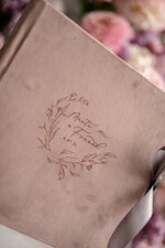 Księgi wpisów gości welurowe piękna welurowa ksiega gosci weselnych  księga wpisów  gosci na zdjęcia z fotobudki, welur pudrowy róż 2