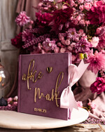 Księgi wpisów gości welurowe różowa księga wpisów gości ze złotymi napisami, elegancka pamiątkowa księga gości, księga na zdjęcia i życzenia od Gości weselnych, pamiatkowa ksiega gosci 17