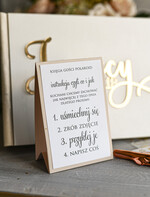 Księgi wpisów gości welurowe album ślubny do wpisów gości album na zdjecia polaroid biały drewniany4