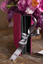 Księgi wpisów gości welurowe bordowa mała welurowa księga wpisów gości książka na ślub na wpisy gości weselnych  12