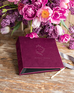 Księgi wpisów gości welurowe bordowa mała welurowa księga wpisów gości książka na ślub na wpisy gości weselnych  5