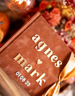 Księgi wpisów gości welurowe złota księga gości i album na zdjęcia w jednym, album na życzenia i zdjęcia z fotobudki, pamiątkowa welurowa księga wpisów gości 4