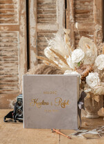 Księgi wpisów gości welurowe ksiega pamiatkowa na wpisy gosci weselnych, zdjęcia z instaxa i zyczenia6