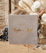 Księgi wpisów gości welurowe ksiega pamiatkowa na wpisy gosci weselnych, zdjęcia z instaxa i zyczenia8