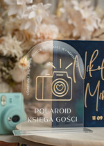 Księgi wpisów gości welurowe granatowa elegancka księga gości i album na zdjęcia w jednym, album na życzenia i zdjęcia z fotobudki, pamiątkowa welurowa księga wpisów gości 11