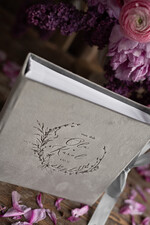 Księgi wpisów gości welurowe mała welurowa księga wpisów gości ręcznie szyte kartki aksamitna personalizowana okładka 3