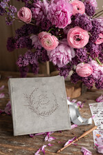 Księgi wpisów gości welurowe mała welurowa księga wpisów gości ręcznie szyte kartki aksamitna personalizowana okładka 6