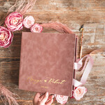 Księgi wpisów gości welurowe komplet księga i pudełko, album ślubny personalizowany i księga gości weselnych w jednym, na zdjęcia z fotobudki i zyczenia7