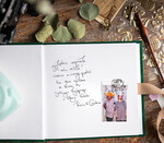 Księgi wpisów gości welurowe Księga butelkowa zieleń, welurowa księga wpisów gości, złote napisy na okładce, księga glamour, zielona welurowa pamiątkowa księga wpisow gosci5