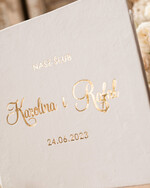 Księgi wpisów gości welurowe duża Welurowa Księga Wpisów Gości Ecru Kartki Księga wpisów welurowa ze Złotymi Napisami 5