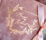 Księgi wpisów gości welurowe różowa welurowa księga wpisów gości, złote napisy na okładce, księga glamour, welurowa pamiątkowa księga wpisow gosci1