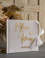 Księgi wpisów gości welurowe biało złota ślubna księga gości i album na zdjęcia w jednym, album na życzenia i zdjęcia z fotobudki, weselna ksiega wpisow gości, album ślubny pamiątkowy2