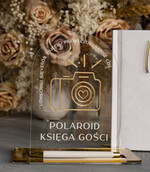 Księgi wpisów gości welurowe biało złota ślubna księga gości i album na zdjęcia w jednym, album na życzenia i zdjęcia z fotobudki, weselna ksiega wpisow gości, album ślubny pamiątkowy10