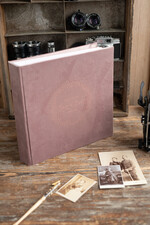 Księgi wpisów gości welurowe duża różowa welurowa księga życzeń na wesele na zdjęcia polaroid, imiona na okładce18