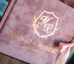 Księgi wpisów gości welurowe różowa welurowa księga wpisów gości, złote napisy na okładce, księga glamour, welurowa pamiątkowa księga wpisow gosci1