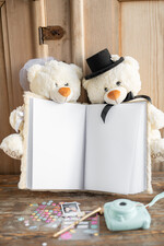 Księgi wpisów gości welurowe księga gości na wesele pamiątka ślubu, na zdjęcia i życzenia z fotobudki lub instax10